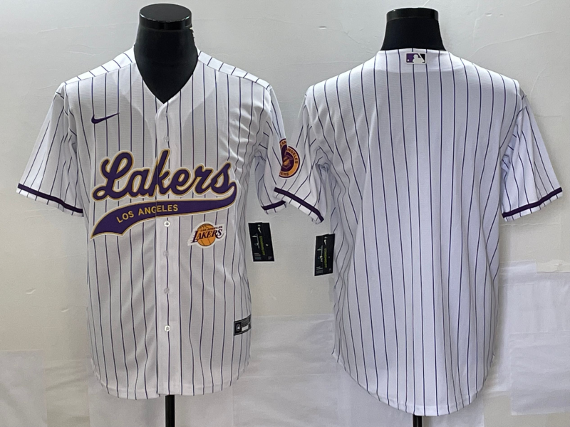 2023 Men Los Angeles Lakers Blank white NBA Jersey style 1->los angeles lakers->NBA Jersey